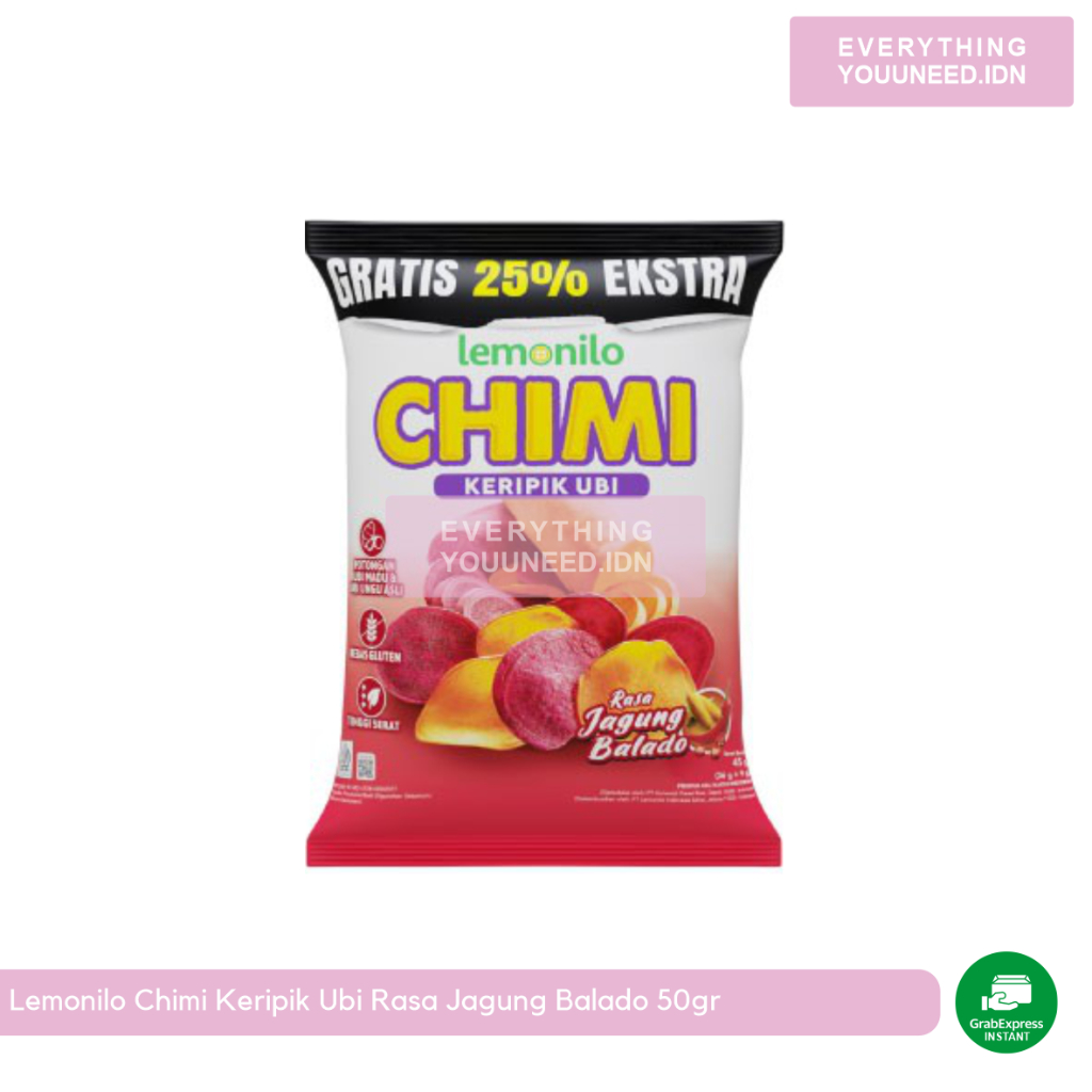 

Lemonilo Chimi Keripik Ubi Rasa Jagung Balado 50gr