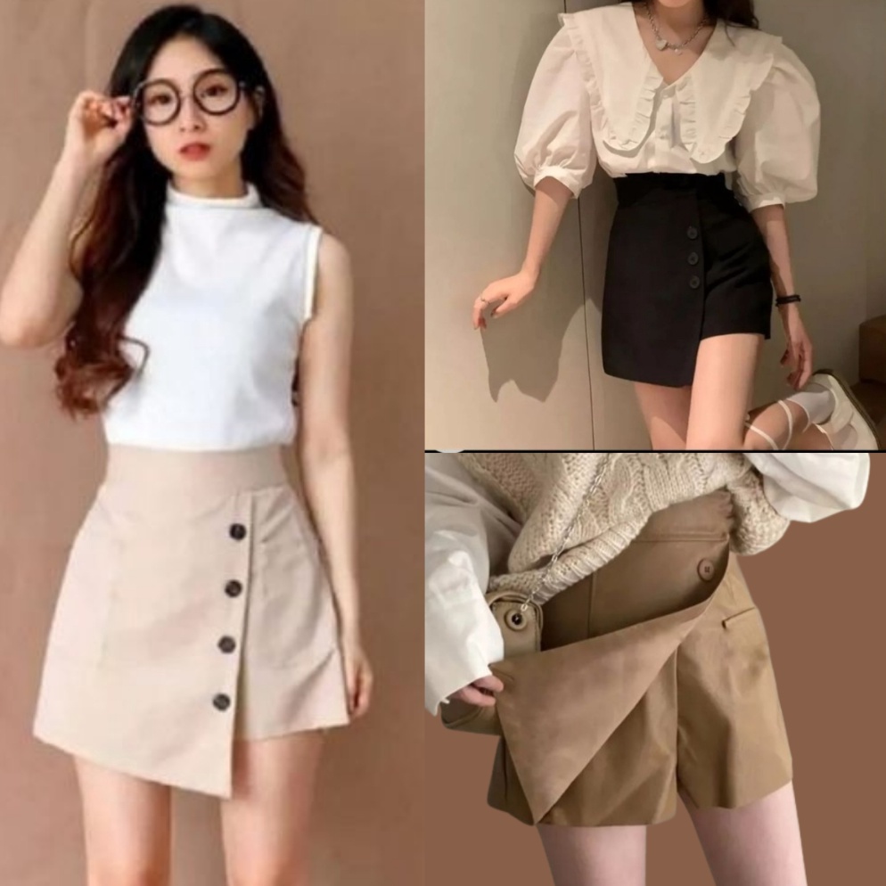 Modern Rok Celana Pendek Wanita Korean Style Mini Skirt Size SMLXLXXL Hotpants Jumbo Kekinian