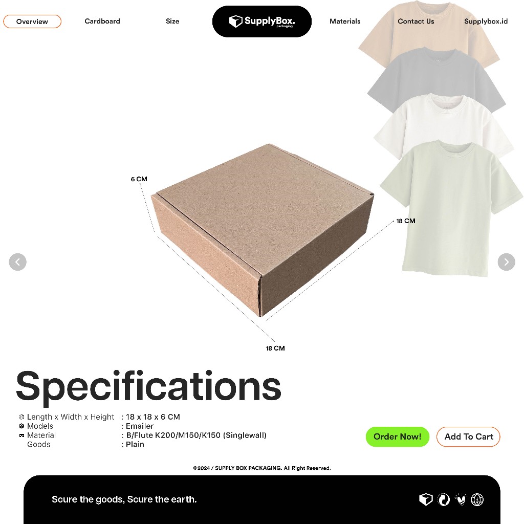 

KARDUS BOX PACKAGING 18 x 18 x 6 CM | Kardus | Cardboard | Dus Box