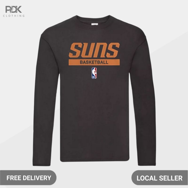 Kaos Pria Baju Lengan Panjang Suns Basketball Team NBA