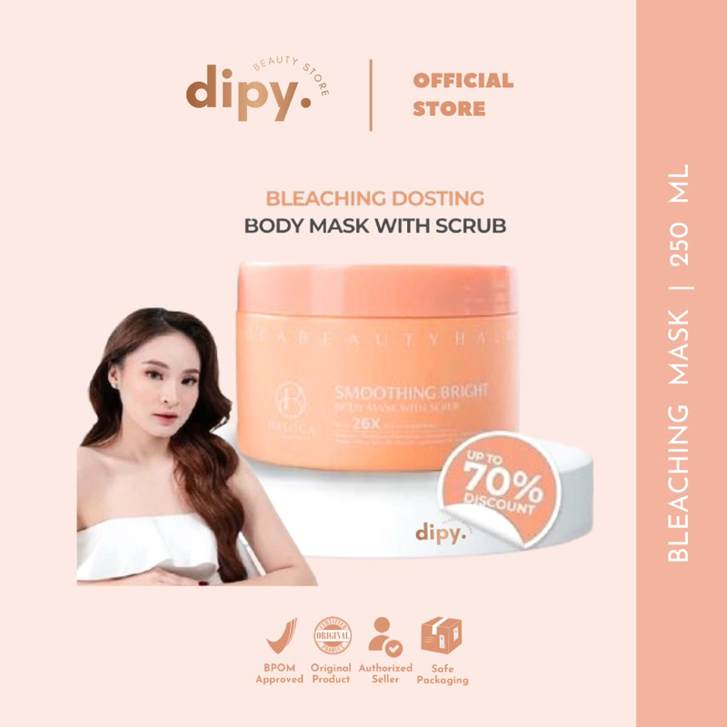 【Official Distributor】HALOCA BEAUTY - Smoothing Bright Body Bleaching Mask Scrub Glow Kojic Soap HB 