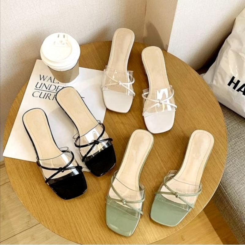 Heels Wanita Gaya Korea Hak Tahu 3cm Mika Bening MR14