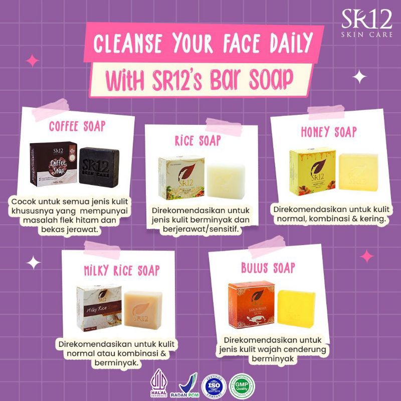 SABUN BATANG SR12 SABUN CUCI MUKA