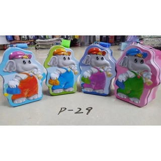 [FREE BUBBLE+DUS] Coin Box Celengan Piggy Bank Kunci Gembok Animal Hewan Gajah Elephant P-29