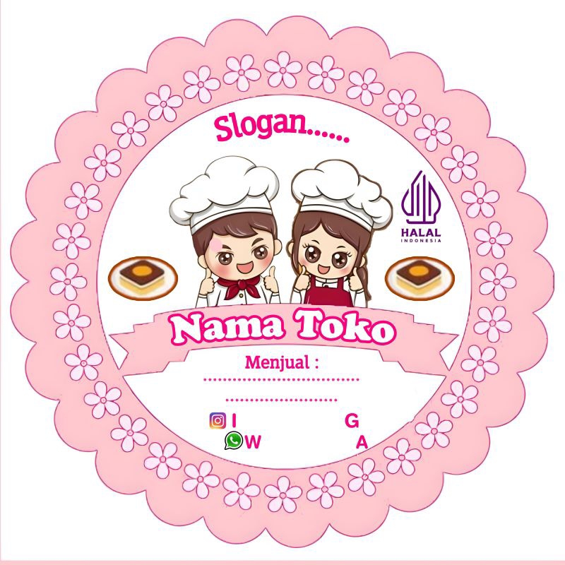 

STIKER TEMPEL UNTUK KEMASAN PRODUK MAKANAN, CAKE, COOKIES DLL