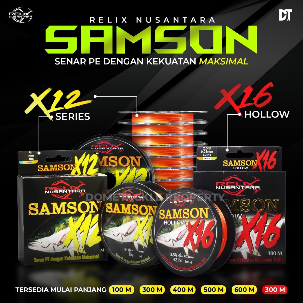 Senar PE Samson X12 - X16 Connecting 100m Pack 300m 400m 500m 600m Relix Nusantara Senar Pancing PE 