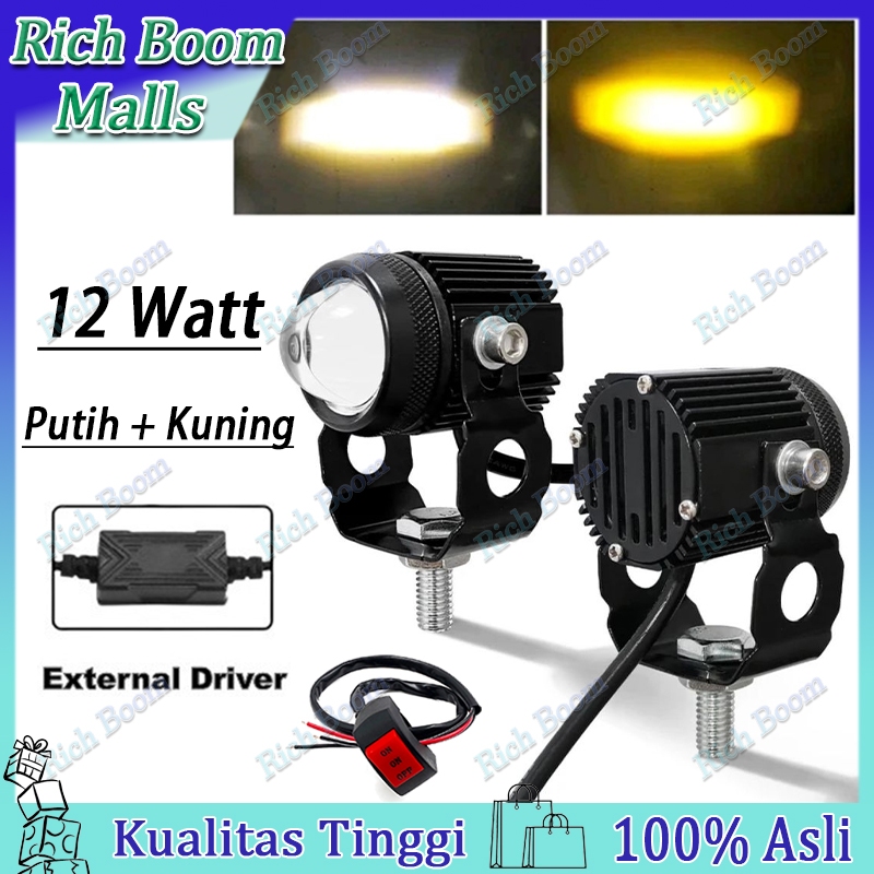 lampu tembak led motor Lampu tembak led d2 laser kipas Lampu tembak laser led mini 2 warna Lampu sor