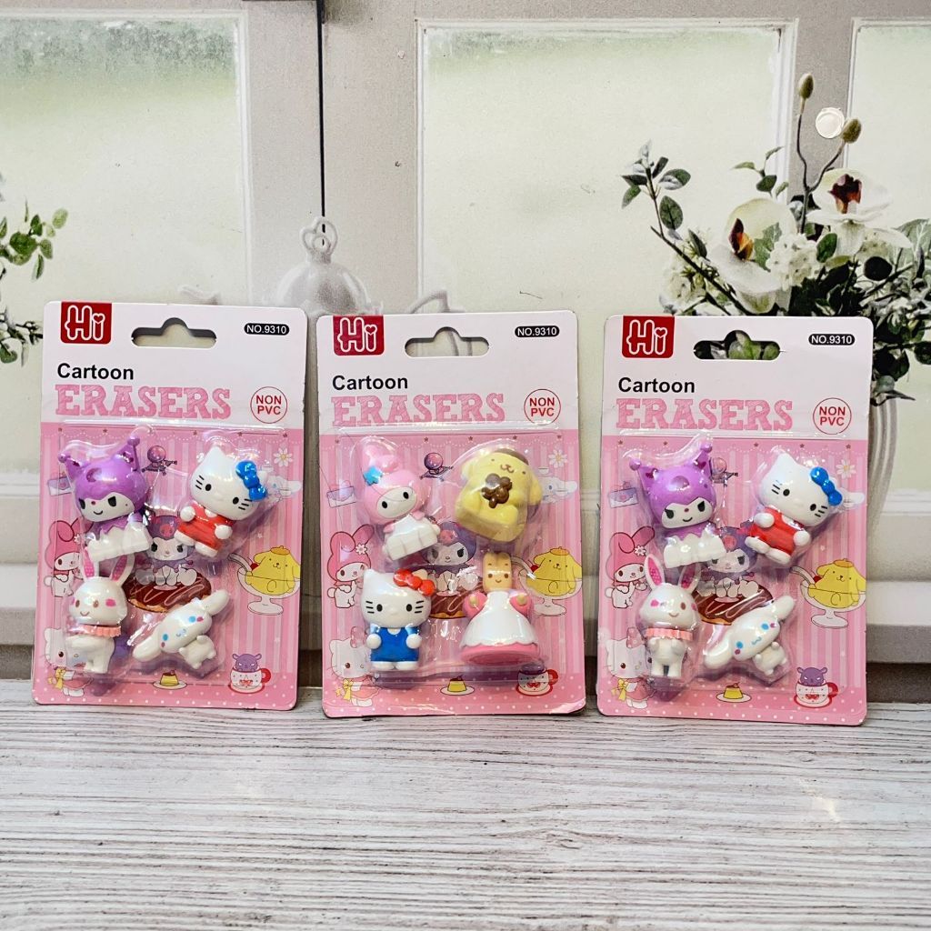 

1 Set isi 4 PCS Penghapus Sanrio ER-1429 Termurah / Penghapus Sanrio 1 Papan isi 4 Kuromi Cinamorol Melody Hellokitty Pompompurin Eraser Terbaru