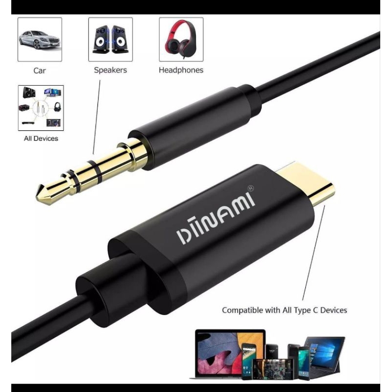 Kabel Audio Diinami 3.5 Aux Type C