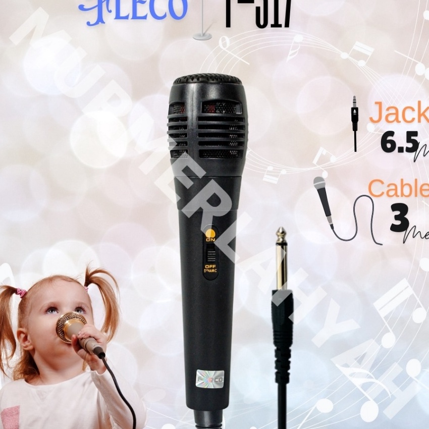 Potongan Mic kabel  MIc profesional Fleco 317  mic kabel  orinal fleco