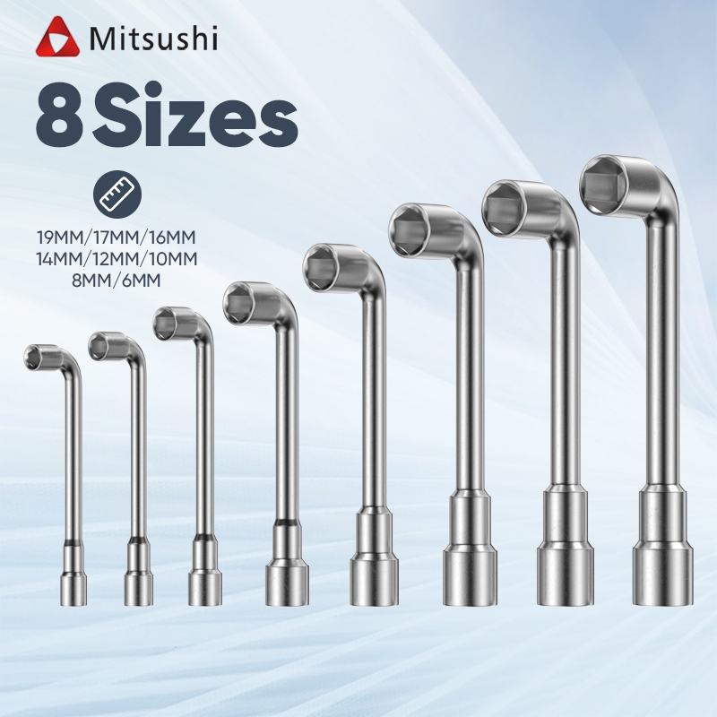 Mitsushi Kunci Sock L 6/8/10/12/14/16/17/19mm 2 Way Allen Shock Double Sok Key Kunci Shock Wrench L