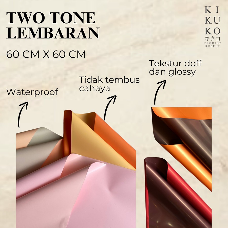 

Wrapping Paper / Kertas Bunga - 20 Lembar Two Tone 60x60 cm