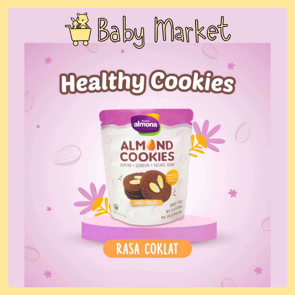 Almona Almond Cookies Snack Sehat Vegan Friendly / Asi Booster