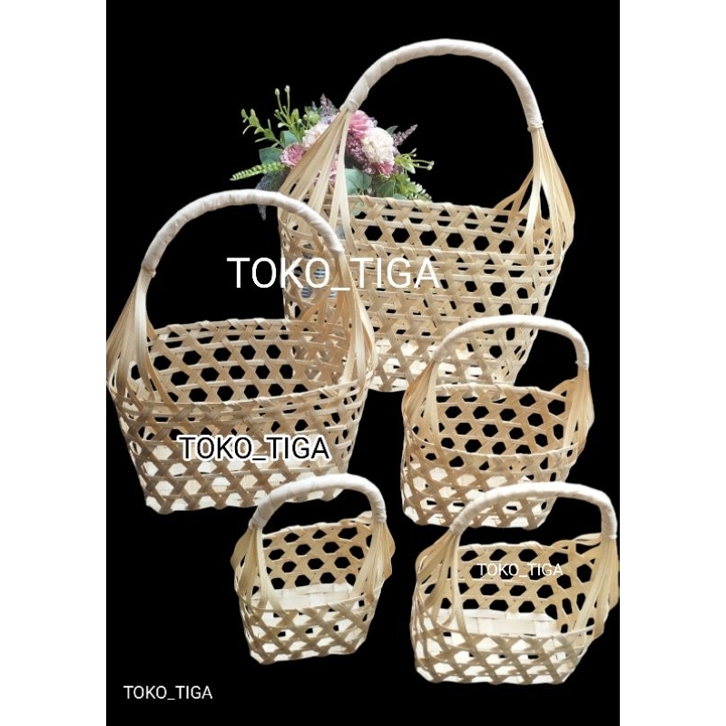 KERANJANG BAMBU KERANJANG LEBARAN TAS PARCEL LEBARAN KUAT
