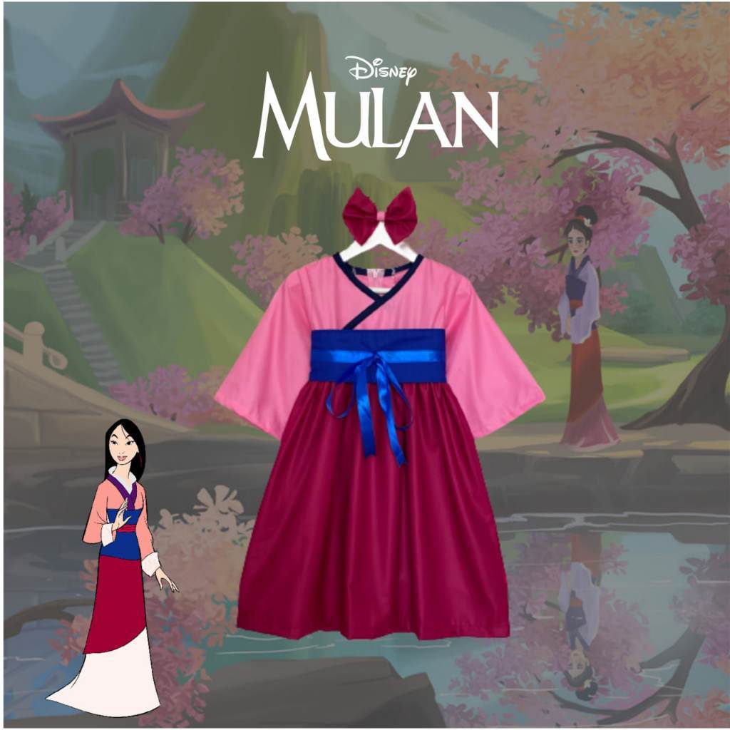 Baju Anak Kostum Mulan  Series Disney