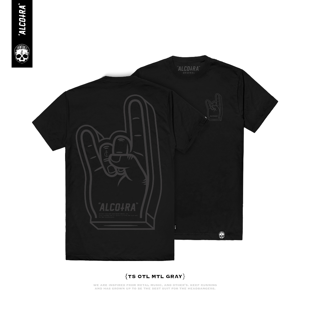ASLI Tshirt TS OTL MTL GRAY // T-SHIRT OUTLINE METAL POSE GRAY // T-SHIRT ALCOTRA