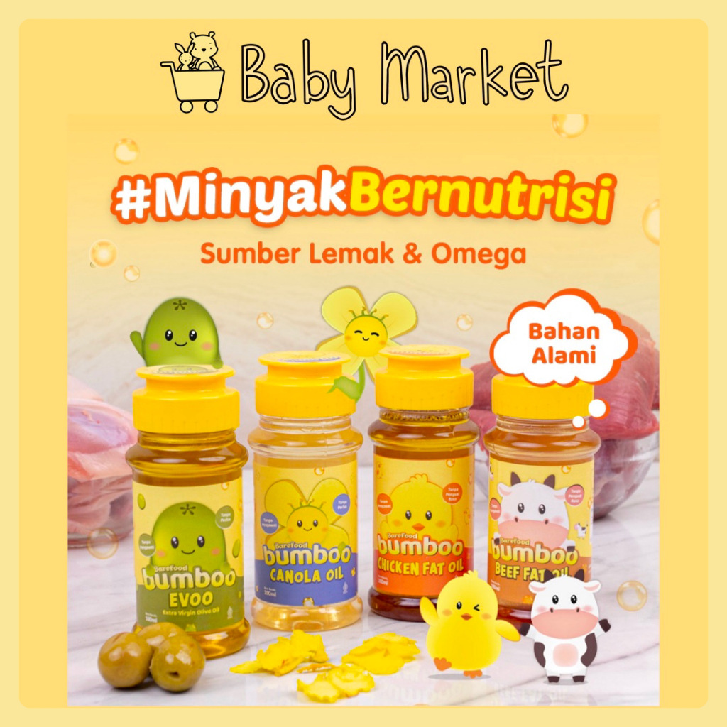 

BUMBOO Minyak - Bahan Alami - Bernutrisi - Sumber Lemak & Omega 3,6,9 - BB Booster -Tanpa Perisa & Pengawet - Tumis atau Topping