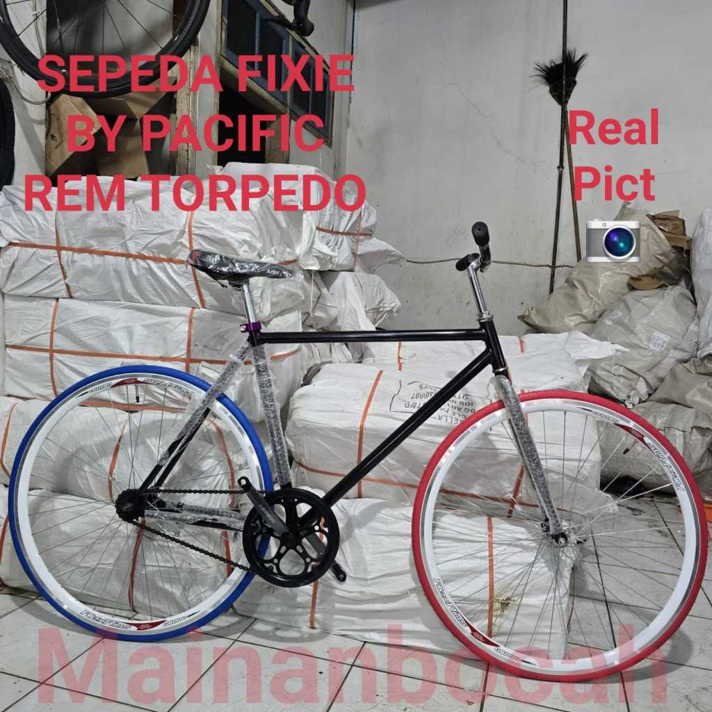 SEPEDA FIXIE PACIFIC FIXIE ALEXRIMS REM TORPEDO BAN RANDOM
