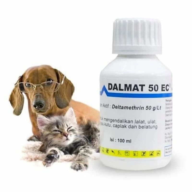 Dalmat 50 EC - Dalmat 100ml - Obat Kutu - Anjing - Kucing - Obat Kutu Mandi - Obat Kutu - Dalmat 50 