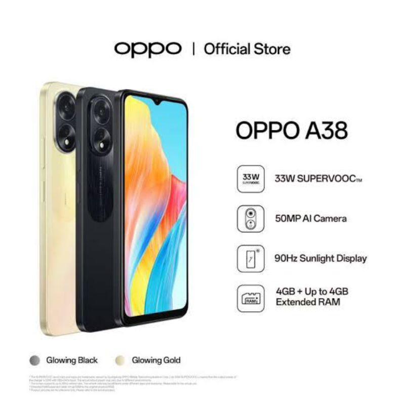 OPPO A38 4/128GB Emas Bersinar