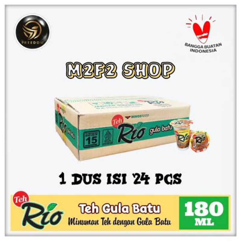 

MINUMAN TEH RIO RASA GULA BATU 1DUS ISI 24PCS