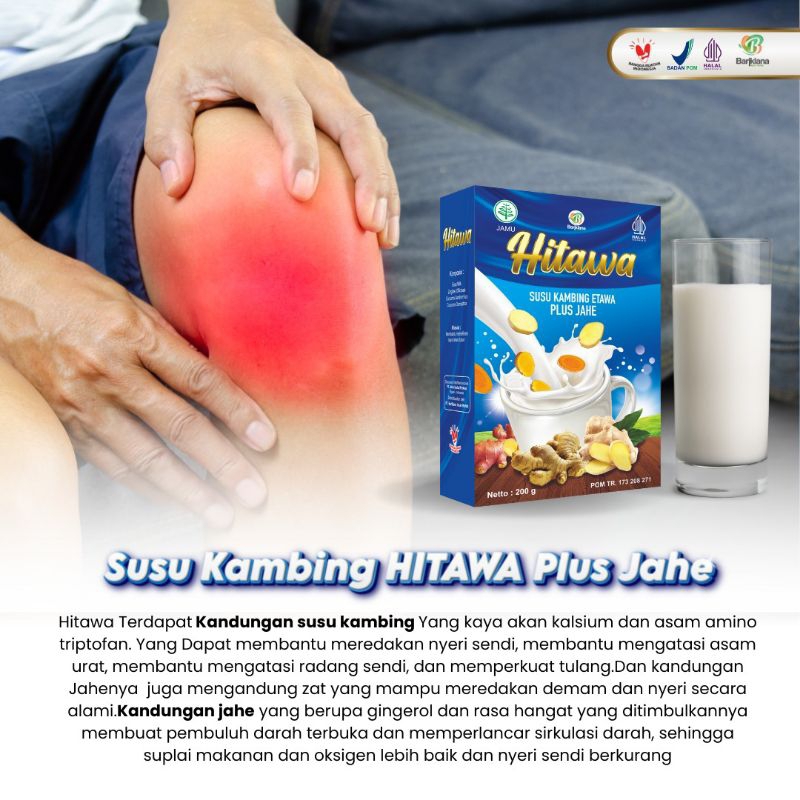 

Hitawa susu kambing Etawa plus Herbal jahe kunyit Temulawak