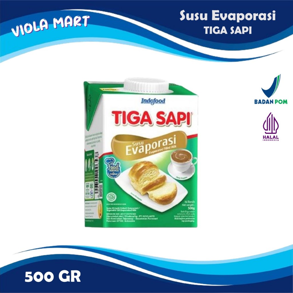 

Susu Evaporasi TIGA SAPI 500gr / Susu Krimer Kental Manis