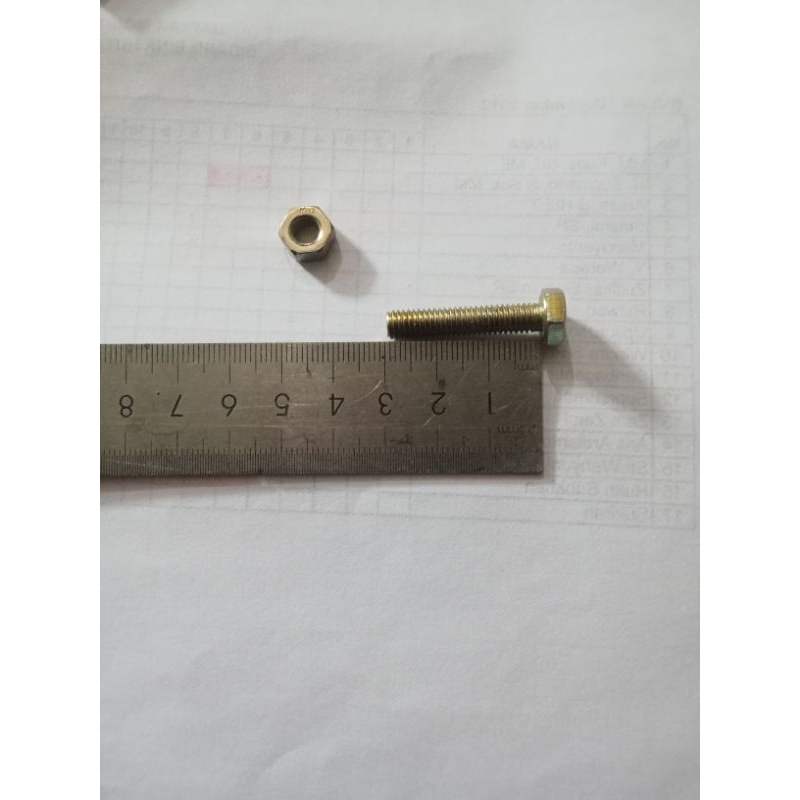 M6X30 BAUT MUR KEPALA 10 PANJANG 30MM (3CM)