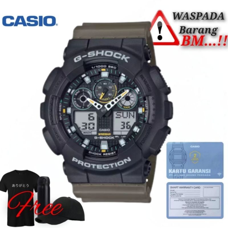Jam tangan casio gshock Ga-100tu-1a3dr / gshock original ga-100-1a3 / gshock ga-100