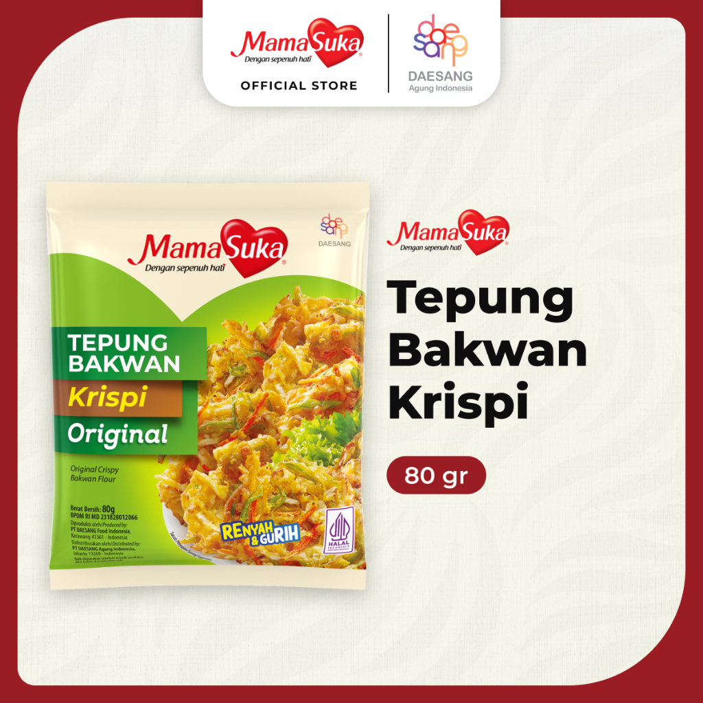 

Mamasuka Tepung Bakwan Original 80gr 1 Renceng isi 10 pcs