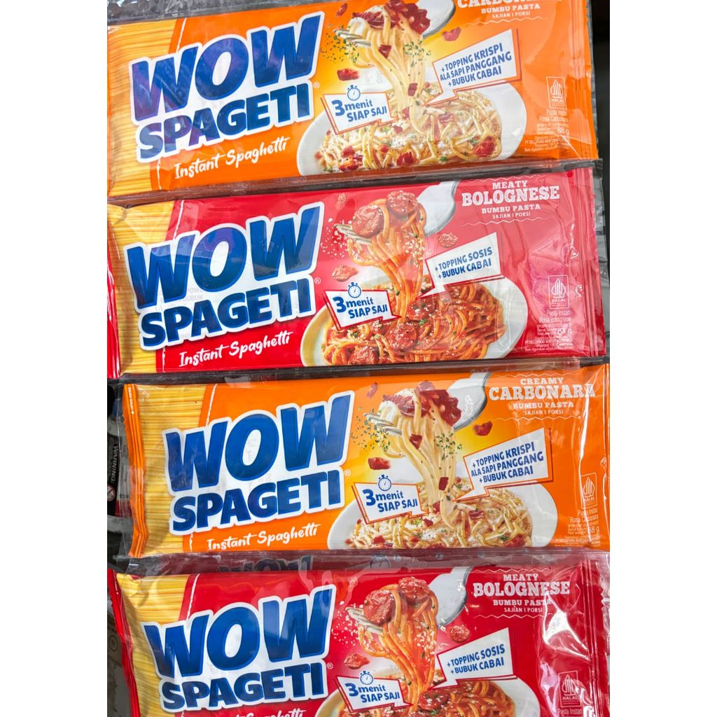 

WOW SPAGETI / Instan spaghetti CREAMY CARBONARA/MEAT BOLOGNESE