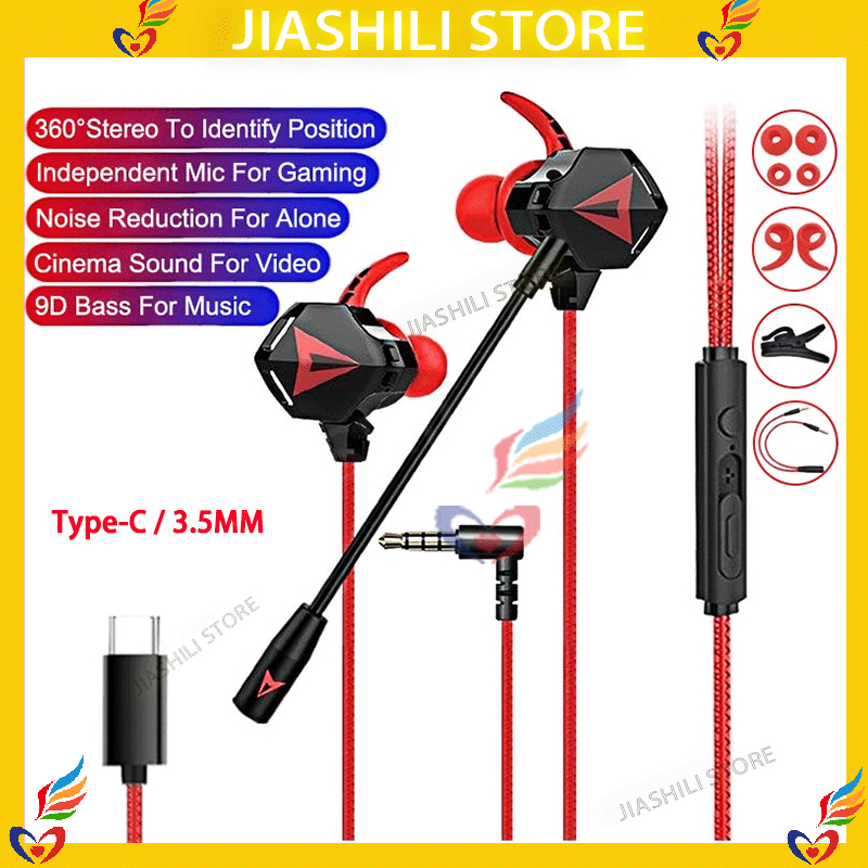 Headset Gaming N5 PUBG Bass Noise Cancelling with Mic Mobile Earphone Gaming Murah Hifi Handsfree