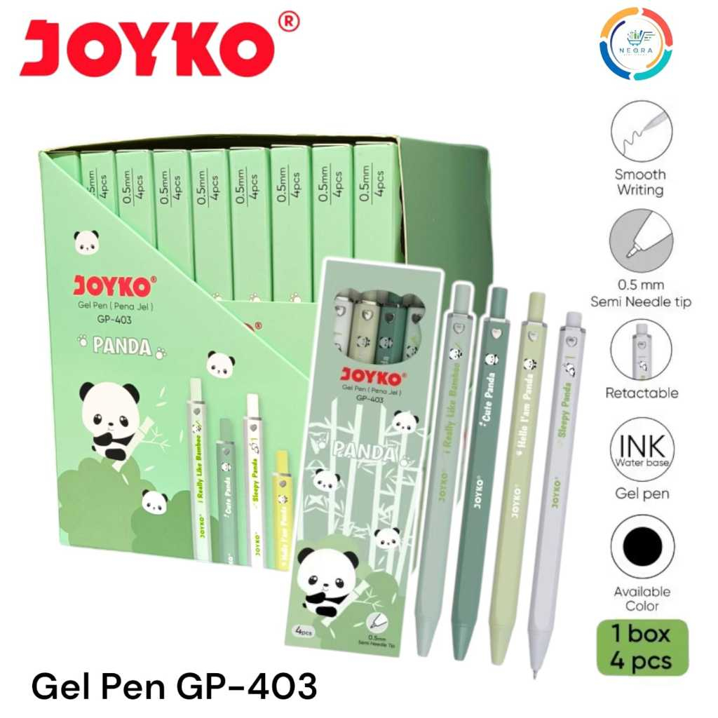 

Joyko Pena Pulpen Gel Pen GP-403 Panda 0.5 mm