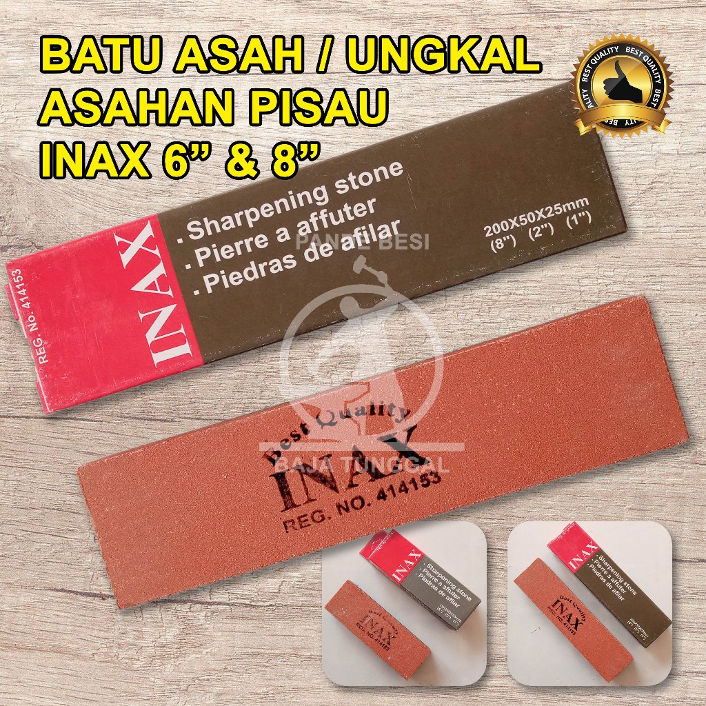 Batu Asah / Ungkal / Asahan Pisau dan Arit Merk INAX 6" 8"