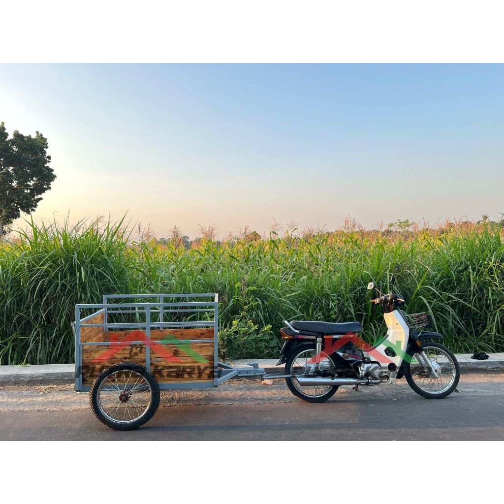 GEROBAK DEREK MOTOR SEBAGUNA MULTIFUNGSI / GEROBAK BARANG / GEROBAK  RANGKA BESI KAYU / GEROBAK ToG 