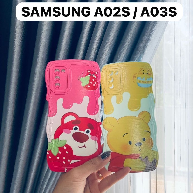 SOFTCASE GELOMBANG MOTIF POOH & LOSTO SAMSUNG A02S A03S