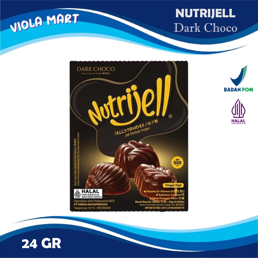 

NUTRIJELL Dark Choco 24gr (Varian Rasa Baru) / Kemasan Ekonomis