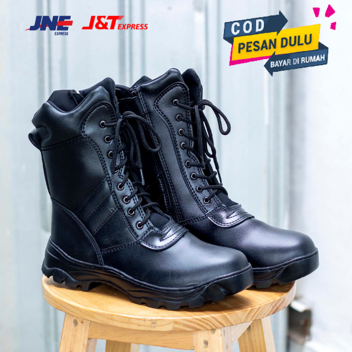 SEPATU DINAS PDL PDH TNI AD POLRI POLISI SATPAM SECURITY SAFETY SAFTY SHOES PRIA LAPANGAN RESLETING