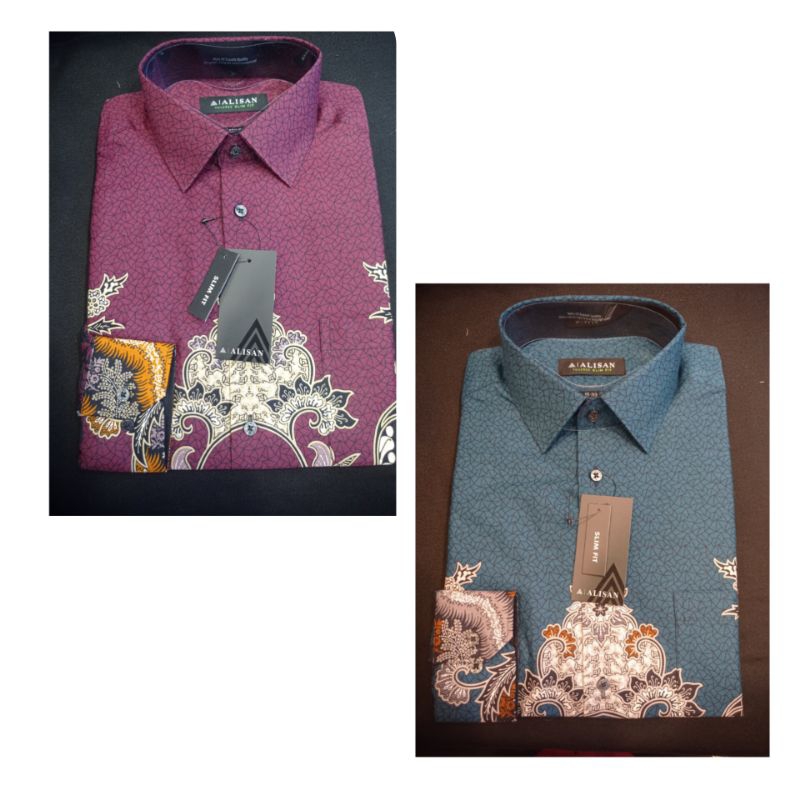 Alisan Batik Motif Burung Lengan Panjang slimfit