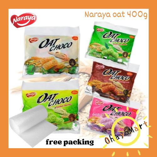 

Naraya Oat Choco/ snack oat/ chocolate/ vanilla/ pandan/ ubi / green tea 400g