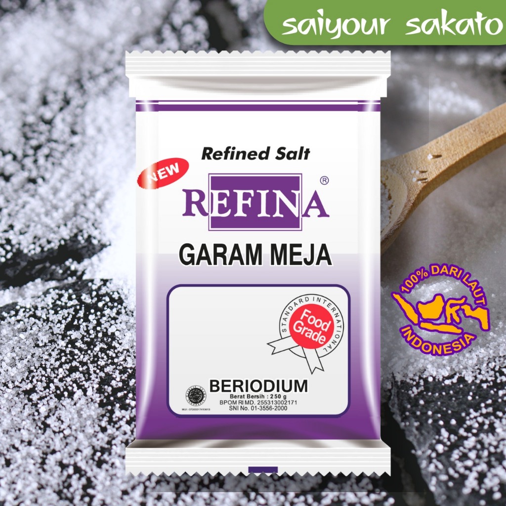 

Garam Meja Refina 250 Gram - Saiyour Sakato