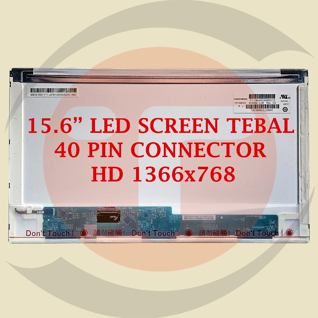 LCD LED Samsung RC530 RV511 RV508 RV510 R511 R525 R522 RF511 RF510 R528 R530 R538 15.6" 40 PIN TEBAL