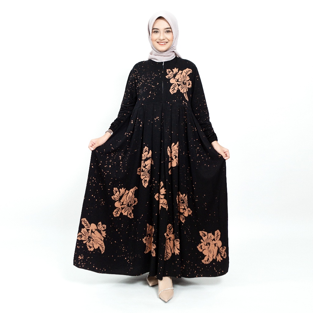 GAMIS BATIK ROSE / GAMIS WARNA HITAM / GAMIS JUMBO / GAMIS TWILL ORI PEKALONGAN TERBARU GAMIS LD 120