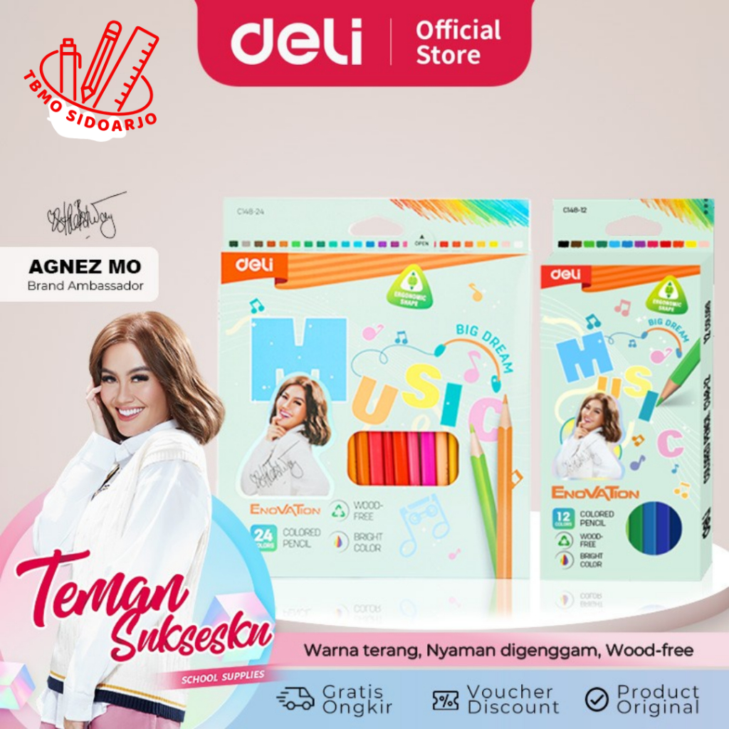 

Tbmo Deli Pensil Warna Enovation 12 Warna full Cc113-12