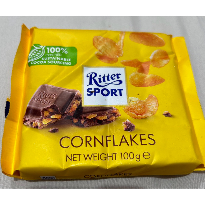 

RITTER SPORT CORNFLAKES WITH CRISPI-CRUNCHY CORNFLAKES 100 G