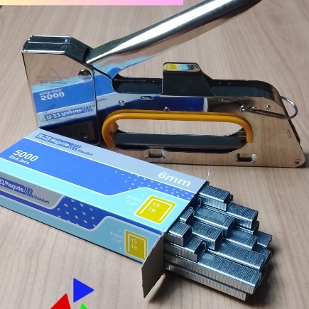 

Staples Tembak R23 Bonus isi 5pcs Tacker Stapler Staples Perekat Powerfull YUKIDO