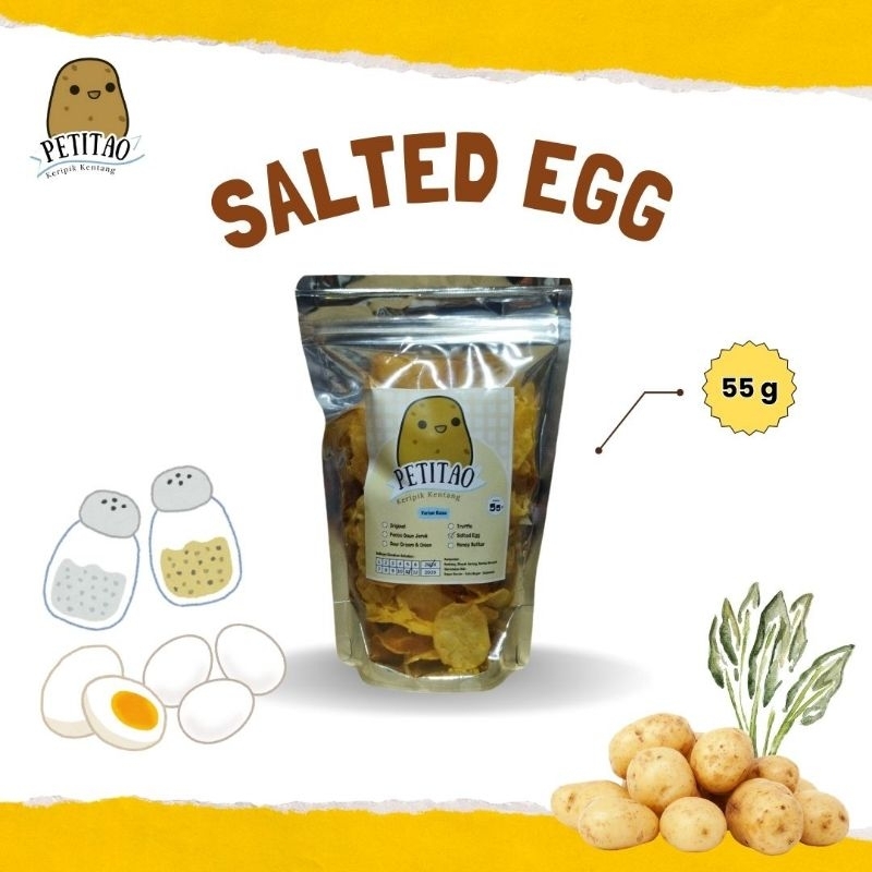 

PETITAO KERIPIK KENTANG 55g - Salted Egg (Telur Asin)