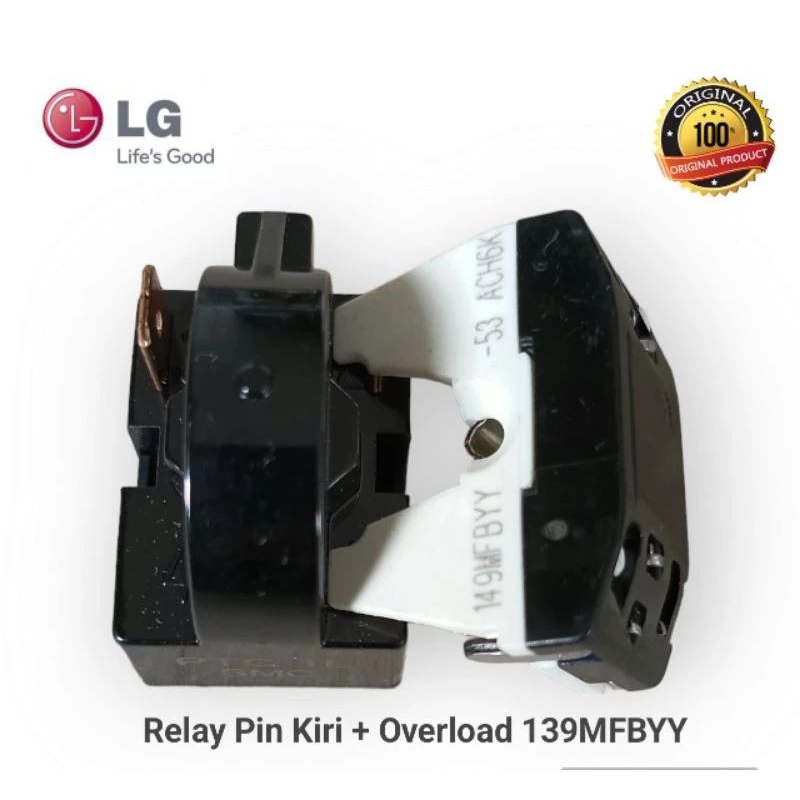 RELAY - Rilay PTC Overload Kulkas 1 Pintu LG | Relay Pin kiri Overload Original
