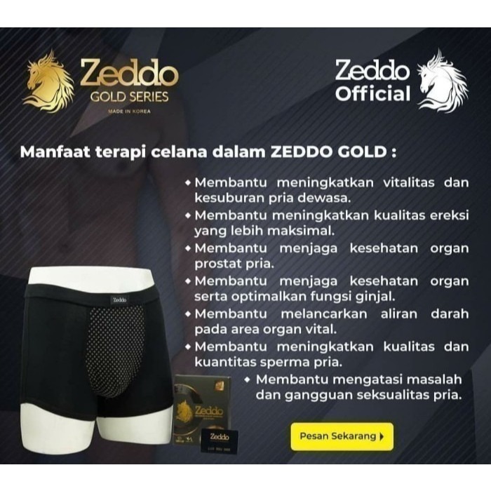 Zeddo Gold - Celana Dalam Kesehatan. - Terapi alat reproduksi
