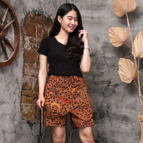 CELANA PENDEK HOTPANT BATIK WANITA CELANA ROK